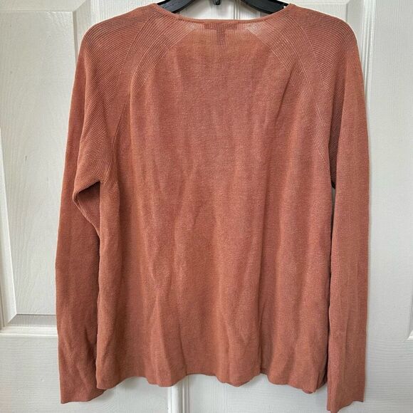 Eileen Fisher Terac crew neck  long sleeved top - Picture 2 of 10